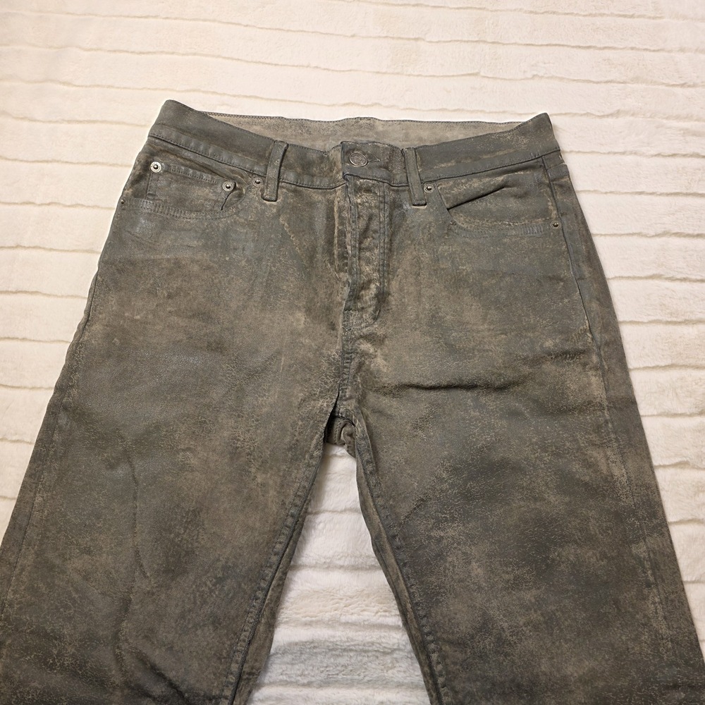 Ralph‎ Lauren Purple Label 750 Straight Ankle Jeans Womens 29* Flocked Gray $890